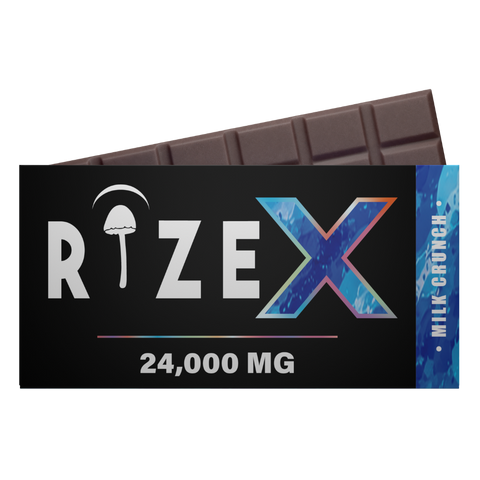 Rize | Milk Crunch Mushroom Chocolate Bar | Megasdose 24g Bar