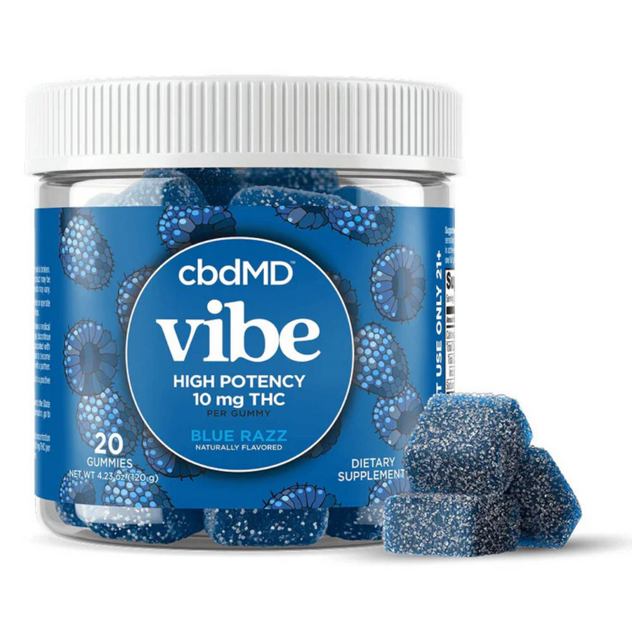 cbdMD | Delta-9 THC Gummies Blue Razz | 10mg – 20 Count