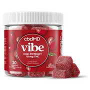 cbdMD Delta-9 THC Gummies 10mg - 20ct Cherry