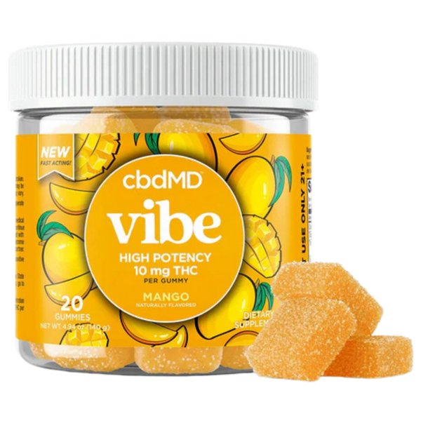 cbdMD | Delta-9 THC Gummies Mango | 10mg – 20 Count