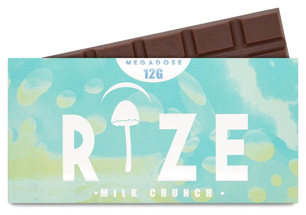 Rize | Milk Crunch Mushroom Chocolate Bar | Megadose 12g Bar