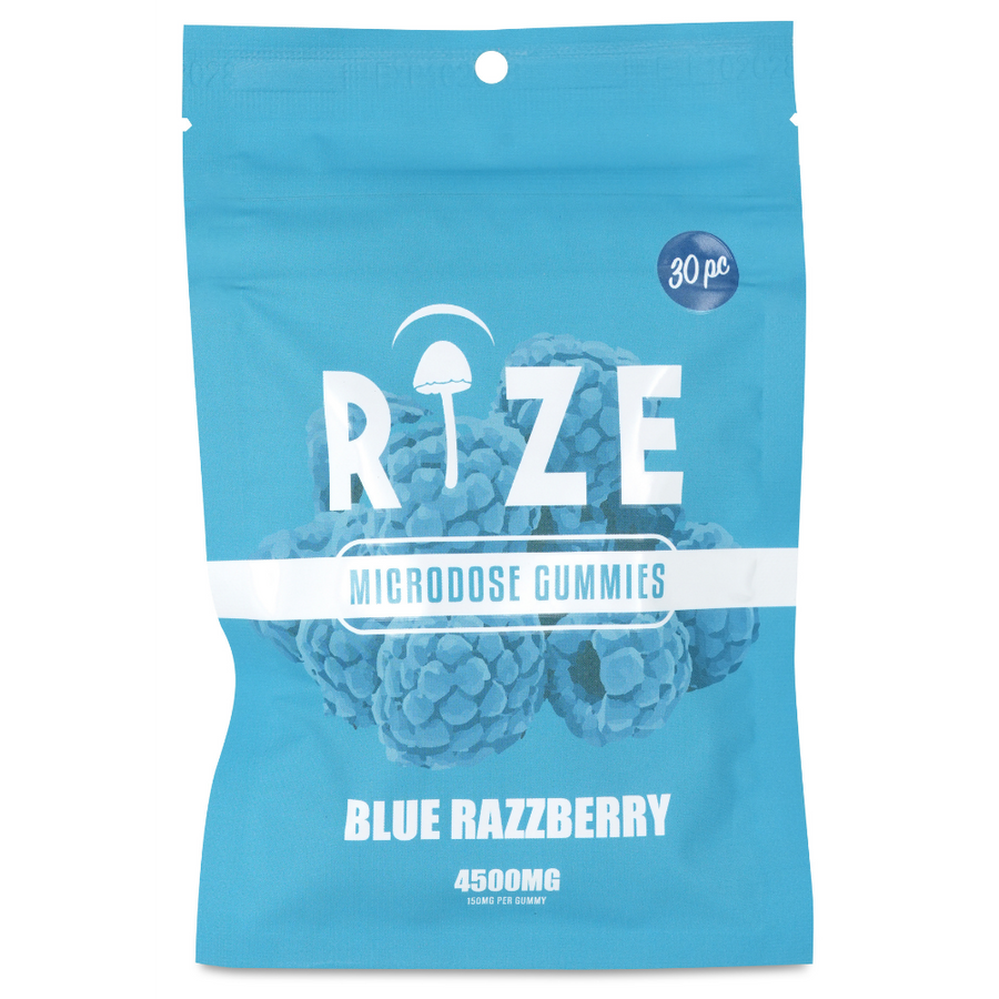 Rize | Blue Razzberry Mushroom Gummies | Microdose 4500mg – 30ct
