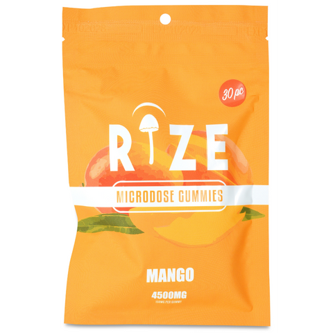 Rize | Mango Mushroom Gummies | Microdose 4500mg - 30ct