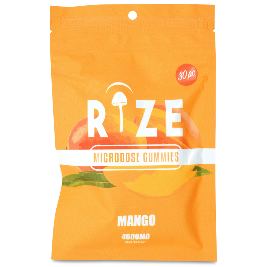 Rize | Mango Mushroom Gummies | Microdose 4500mg - 30ct