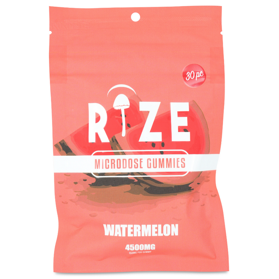 Rize | Watermelon Mushroom Gummies | Microdose 4500mg – 30ct – Sour