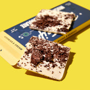Road Trip Desert Stardust Mushroom Chocolate Bar - Cookies & Cream — chocolate pieces with cookies-and-cream