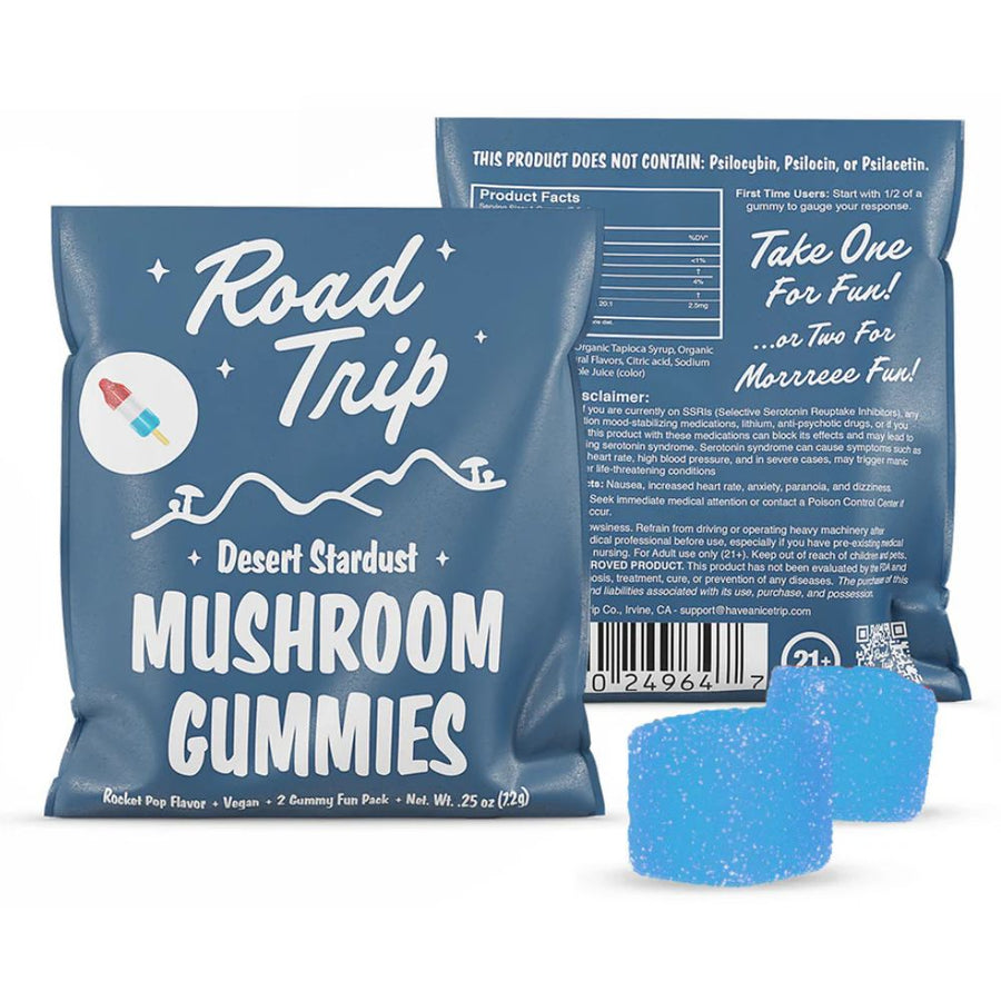 Road Trip | Rocket Pop Mushroom Gummies | Desert Stardust – High Potency Extract – 2ct