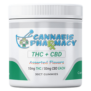 THC Blend CBD Gummies 50mg CBD + 10mg Delta 9 THC - 30ct Black Razz