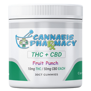 THC Blend CBD Gummies 50mg CBD + 10mg Delta 9 THC - 30ct Fruit Punch