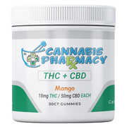 THC Blend CBD Gummies 50mg CBD + 10mg Delta 9 THC - 30ct Mango