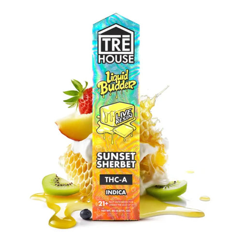 TRE House | THCA Vape - Sunset Sherbert | Indica - 2mg Live Resin Liquid Budder
