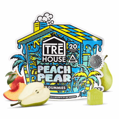 TRE House | 1:1 THC & CBD Gummies - Peach Pear | 20mg - 20ct