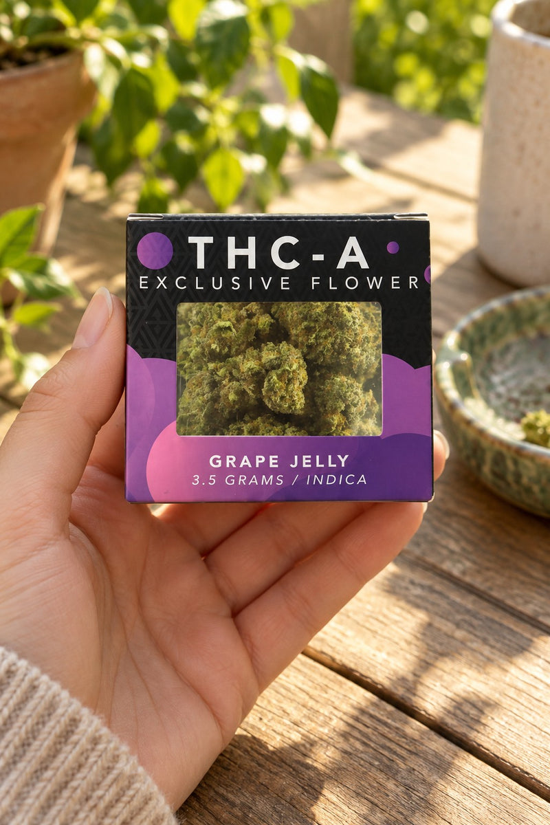 Dense buds, frosty trichomes, bold terpenes.