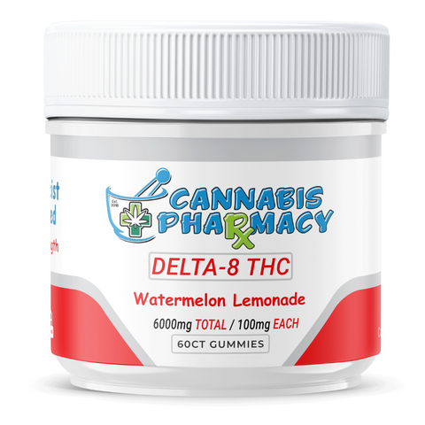 Cannabis Pharmacy Delta-8 THC Gummies | 100mg - Watermelon Lemonade - 60ct