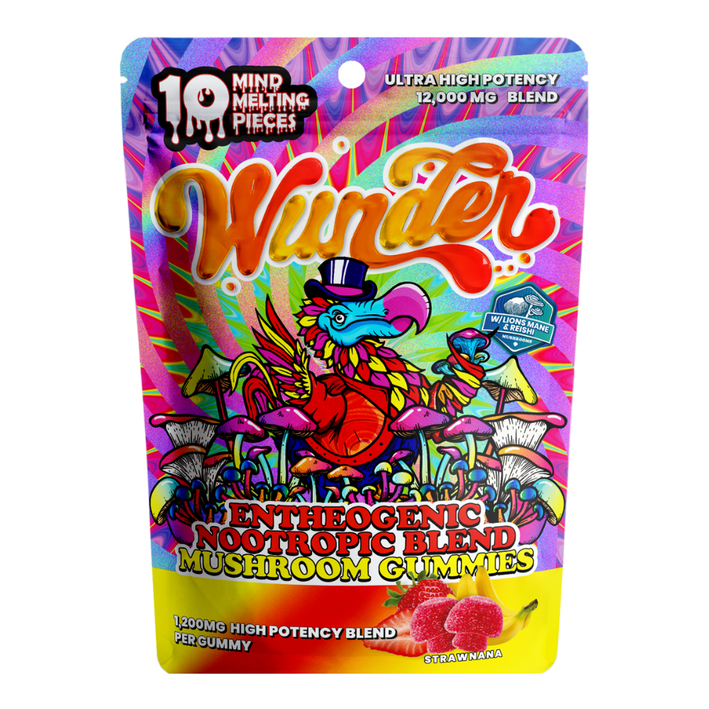 Strawnana Mushroom Gummies 1200mg - 10ct Strawnana