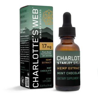 Charlottes Web CBD Oil Tincture Mint Chocolate 17mg 30mL Display Image