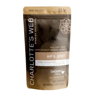 Image displaying Charlotte's Web Pet CBD Hip and Joint Chews 60 Count