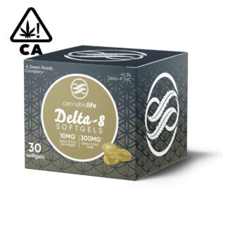 Image Displaying Cannabis Life Delta-8 Softgel Capsules 30 Count