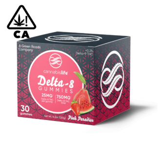 Image Displaying Cannabis Life Delta-8 THC Gummy Edibles 30 Count Pink Paradise