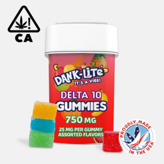 Image Displaying Dank Lite Delta-10 THC 25mg Gummy Edibles 30 Count