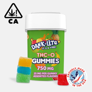 Image Displaying Dank Lite THC-O 25mg Gummy Edibles 30 Count