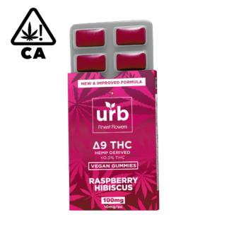 Delta-9 THC 10 Count Gummies Raspberry Hibiscus