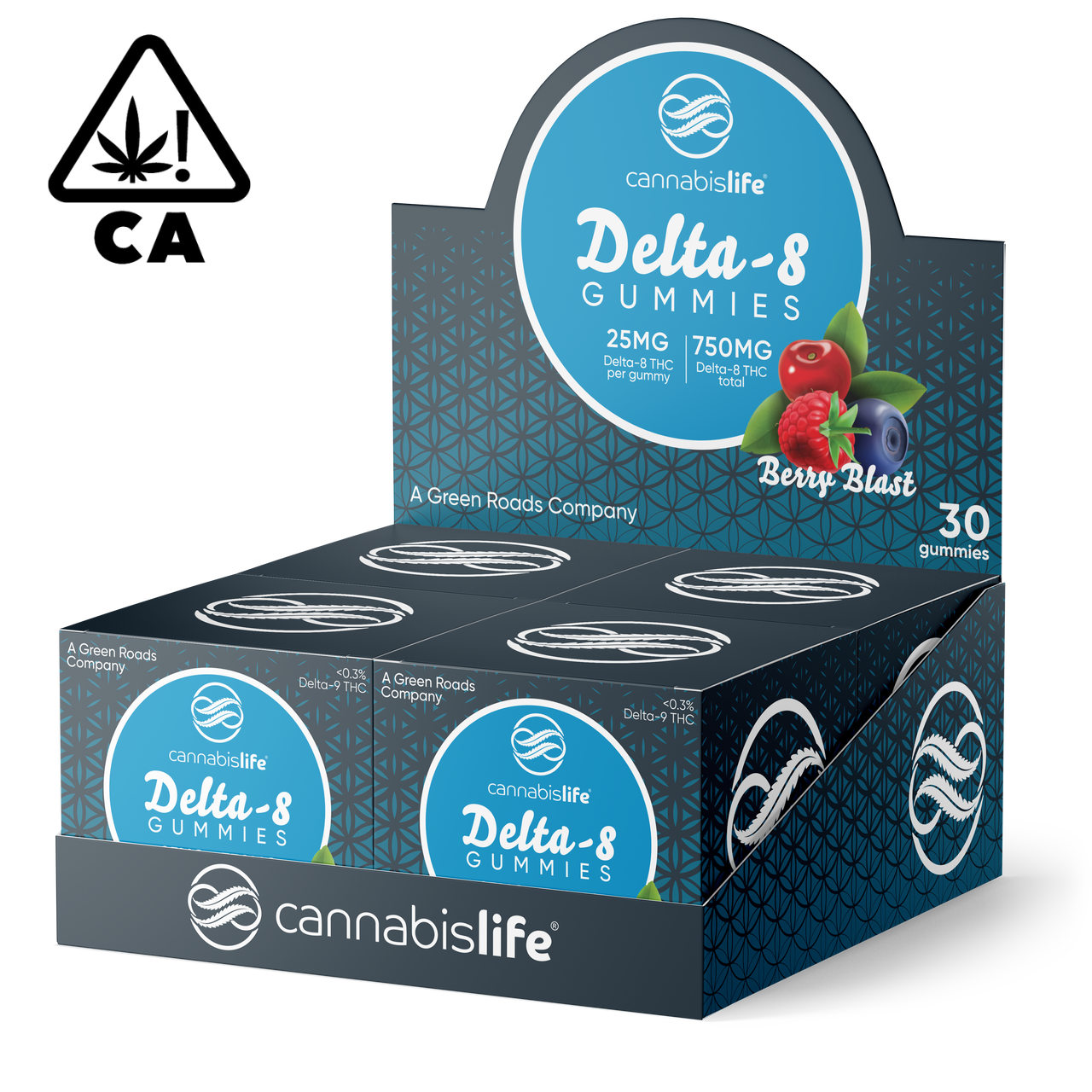 Cannabis-Life-Delta-8-THC-Berry-Blast-25mg-Gummy-30-Count-4-pack