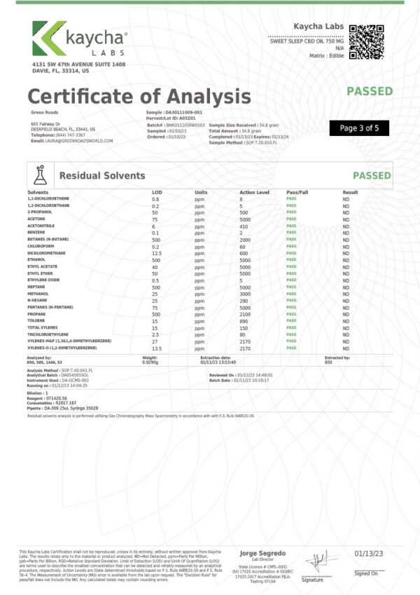 Green Roads | CBD Sleep Tincture | CBD & Melatonin 750mg-30mL - Image 5