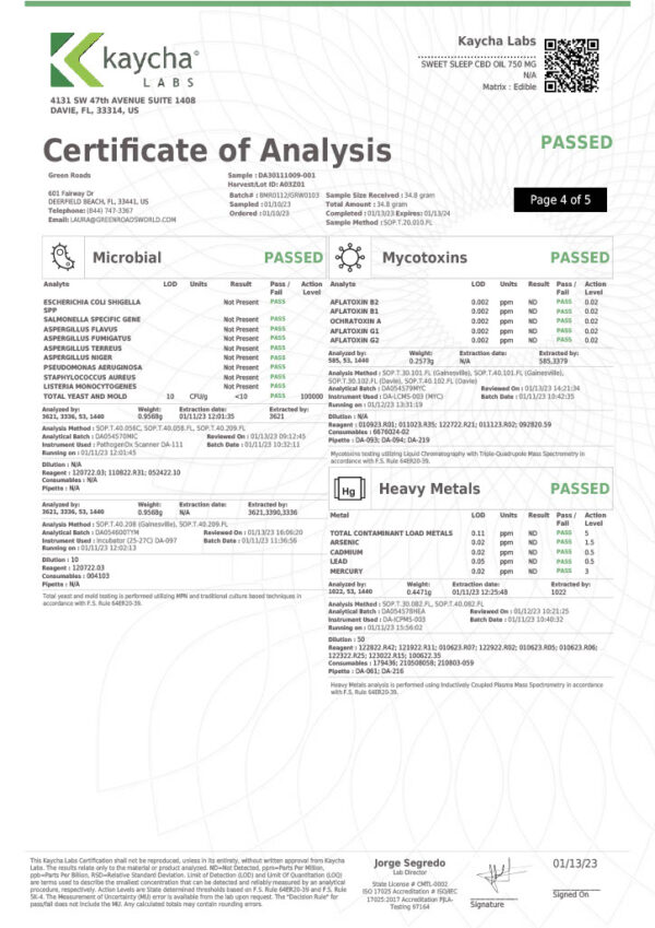Green Roads | CBD Sleep Tincture | CBD & Melatonin 750mg-30mL - Image 6
