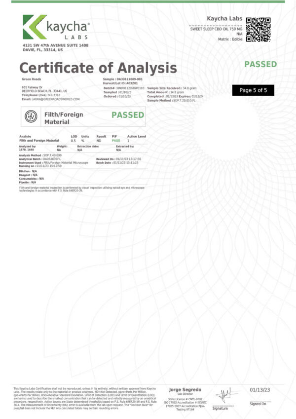 Green Roads | CBD Sleep Tincture | CBD & Melatonin 750mg-30mL - Image 2
