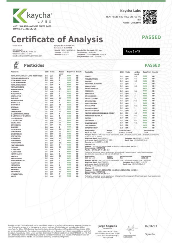 Green Roads | CBD Cream - 750mg Heating Formula | Muscle & Joint Heat Relief Roll-On - Image 7