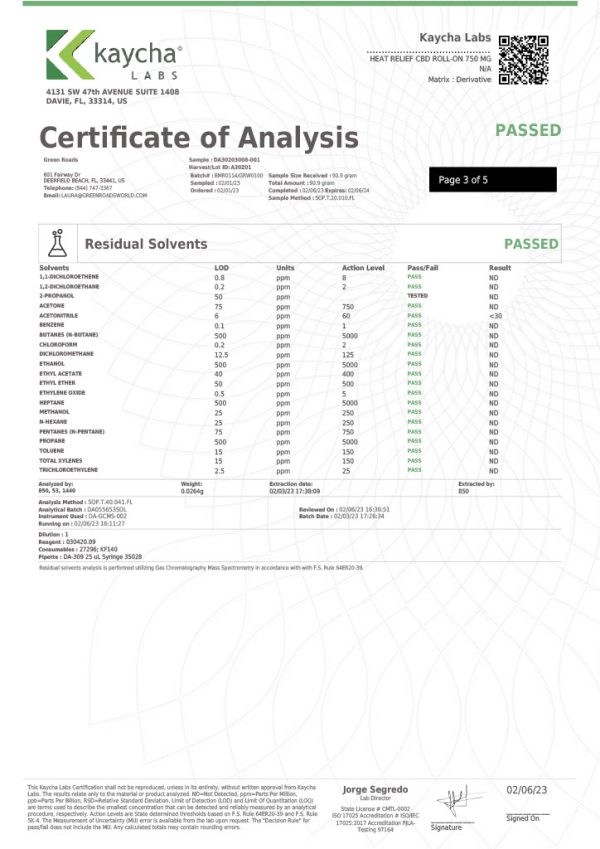 Green Roads | CBD Cream - 750mg Heating Formula | Muscle & Joint Heat Relief Roll-On - Image 8