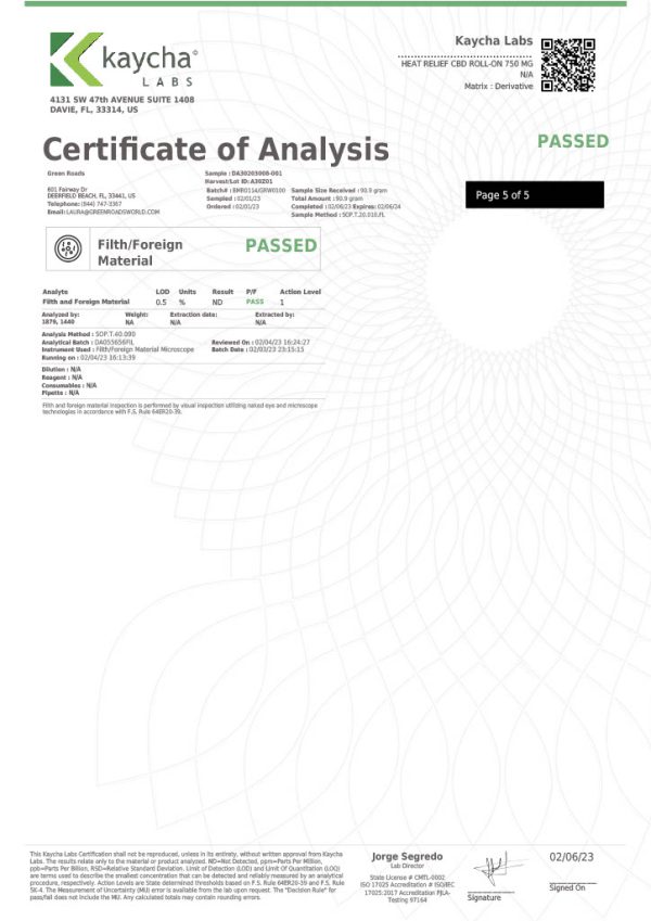 Green Roads | CBD Cream - 750mg Heating Formula | Muscle & Joint Heat Relief Roll-On - Image 5