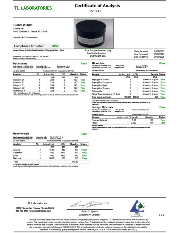 Green Roads | CBD Cream - Pain Relief Roll On | 1500mg CBD Cream For Pain - Image 7