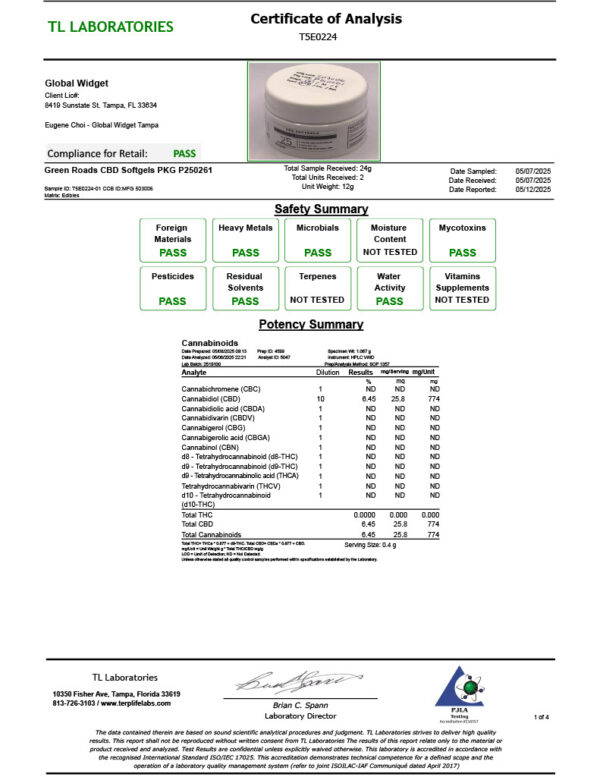 Green Roads | CBD Capsules | 25mg-30 Count - Image 5