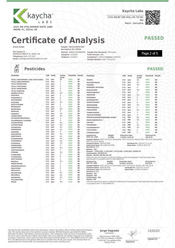Green Roads | CBD Cream - 750mg Cooling Formula | Muscle & Joint Cool Relief Roll-On - Image 5