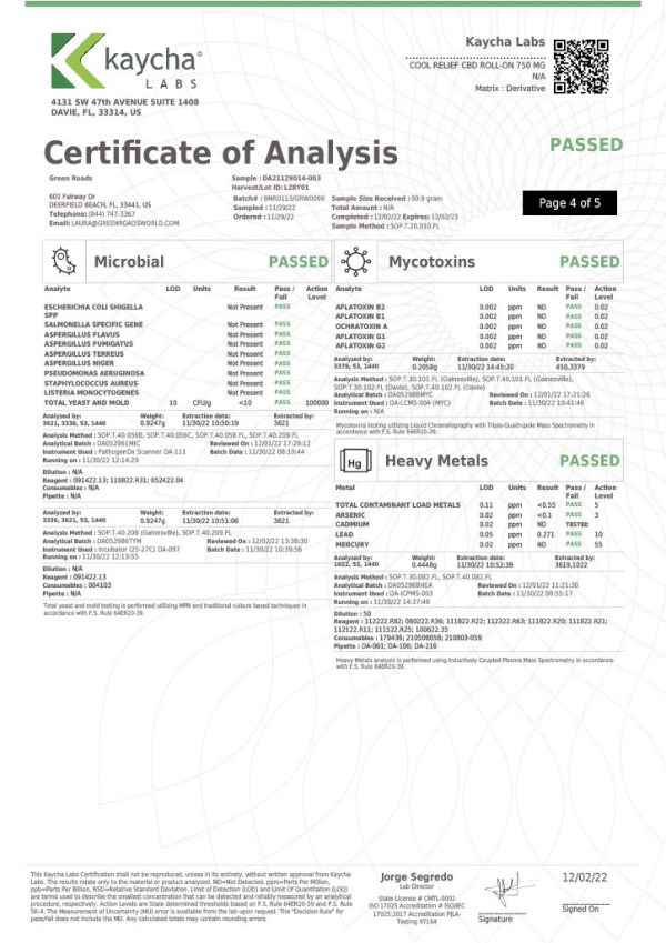 Green Roads | CBD Cream - 750mg Cooling Formula | Muscle & Joint Cool Relief Roll-On - Image 7