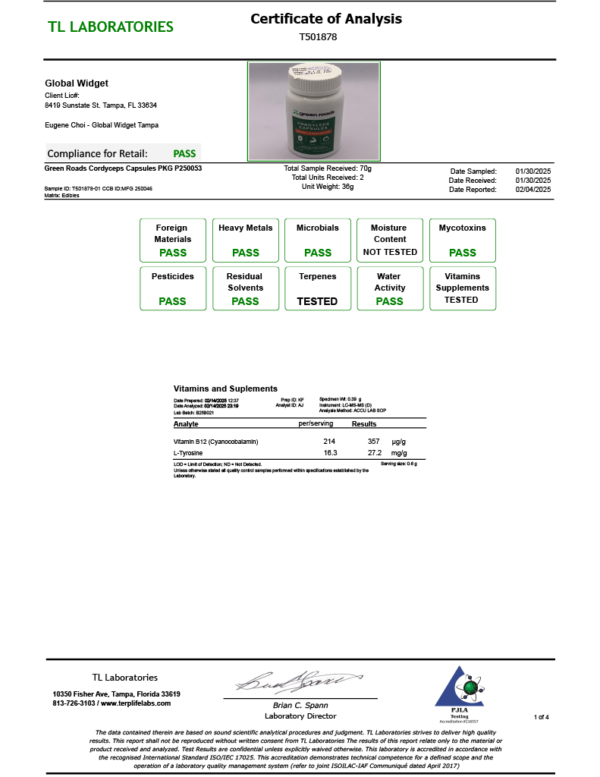 Green Roads | Nootropic Mushrooms Energy & Endurance Capsules | 500mg - 60 Count - Image 2