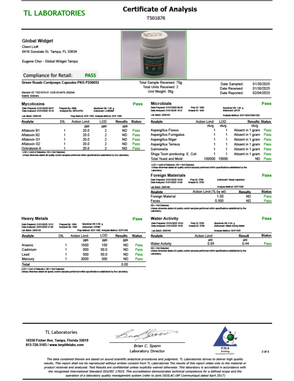 Green Roads | Nootropic Mushrooms Energy & Endurance Capsules | 500mg - 60 Count - Image 4