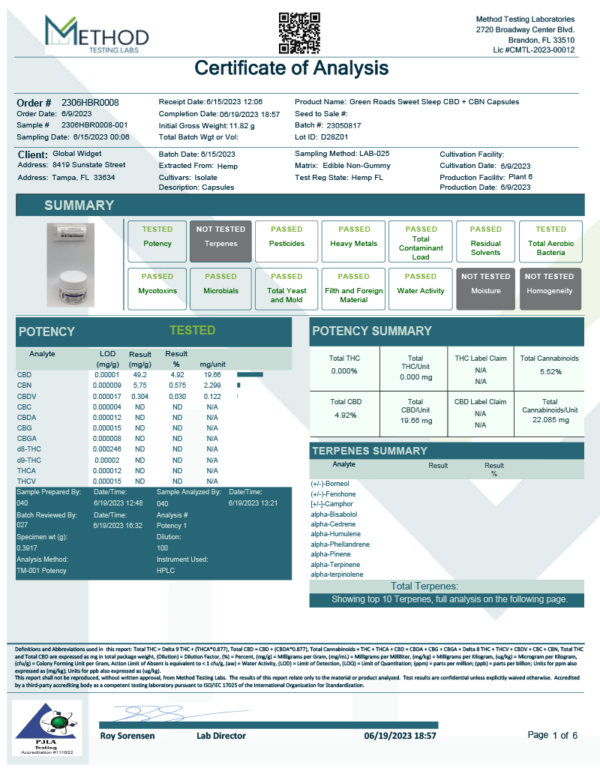 Green Roads | CBD,CBN, & Melatonin Sleep Capsules | 25mg-30 Count - Image 4
