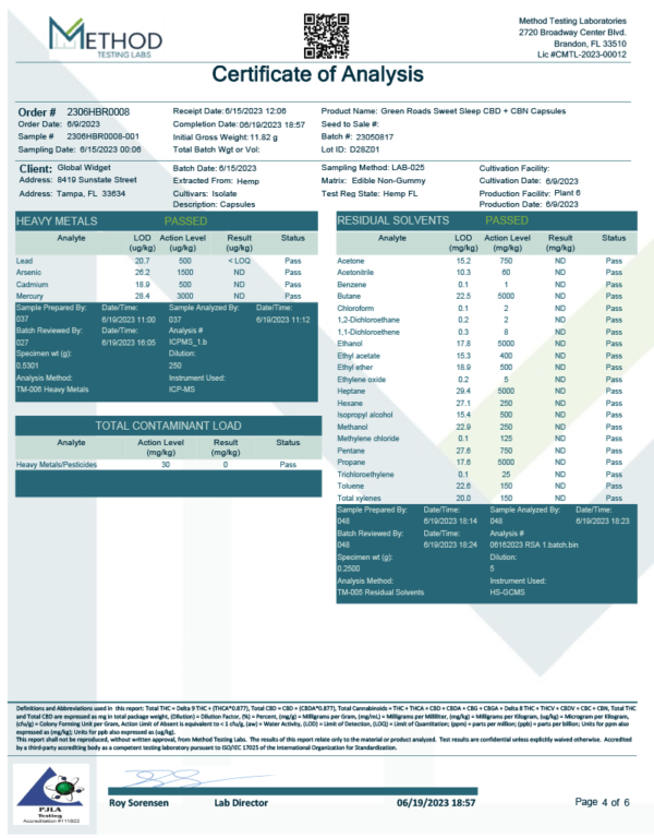 Green Roads | CBD,CBN, & Melatonin Sleep Capsules | 25mg-30 Count - Image 7
