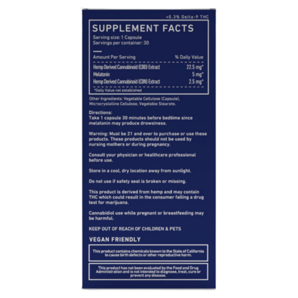 Green Roads | CBD,CBN, & Melatonin Sleep Capsules | 25mg-30 Count - Image 2