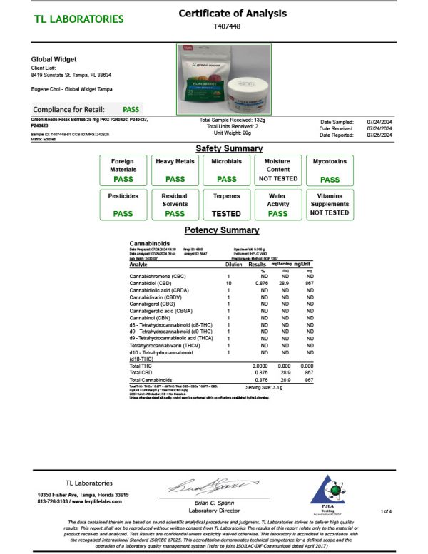 Green Roads | Extra Strength CBD Relax Berries | 25mg - 30ct - Image 5