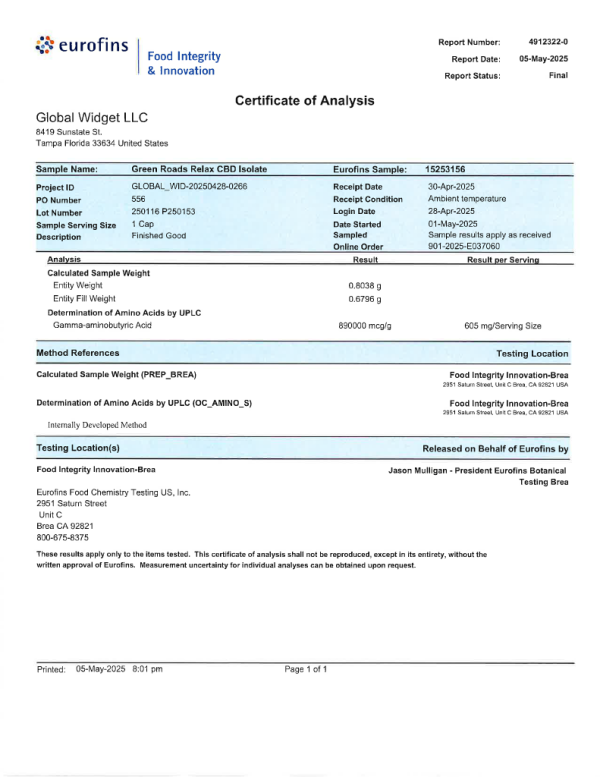 Green Roads | CBD Relax Capsules | 25mg - 30 Count - Image 4