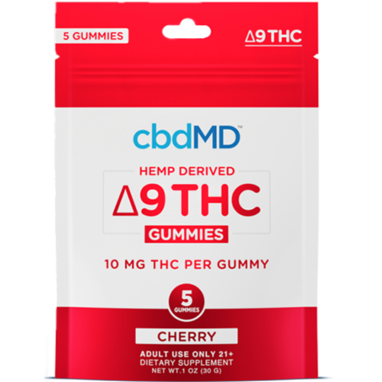 CbdMD | Delta-9 THC Gummies Cherry | 10mg-5 Count | The Cannabis Pharmacy