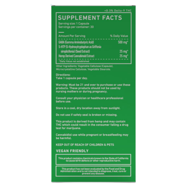 Green Roads | CBD Relax Capsules | 25mg - 30 Count - Image 2