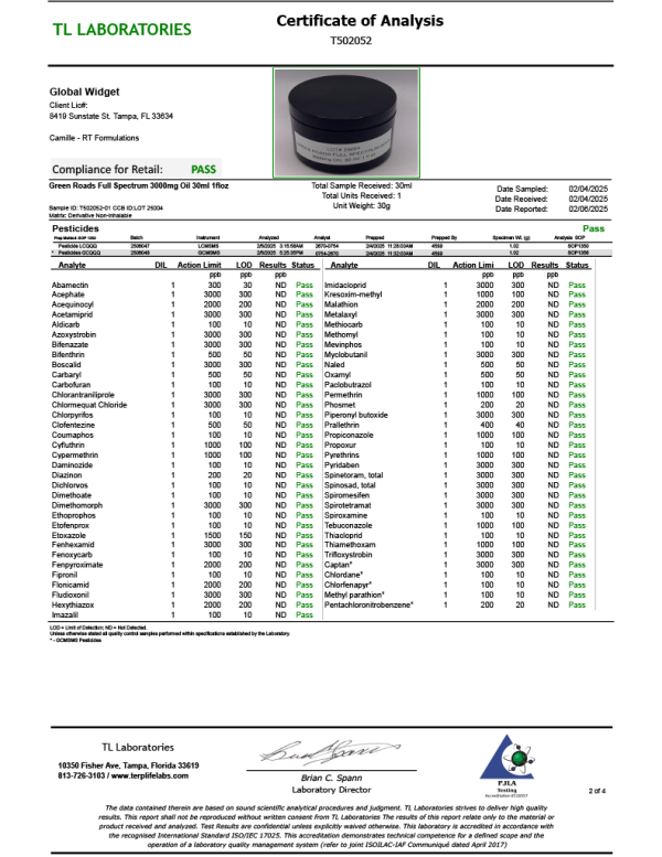 Green Roads | CBD Tincture | Gold Full Spectrum 3000mg-30mL - Image 3