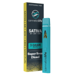 Cannabis Life | Super Sour Diesel THC Vape Pen | 3g Hybrid - Entourage Blend Disposable Vape