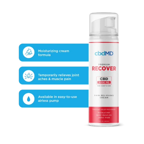 cbdMD | 3000mg CBD Pain Cream for Recovery  | CBD Cream for Pain - Image 2