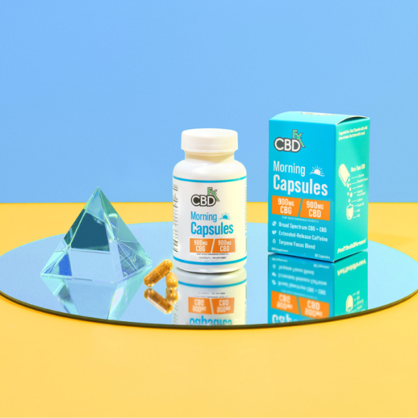 CBDfx | CBD Capsules - Morning | 900mg CBD + 900mg CBG - 60ct - Image 2